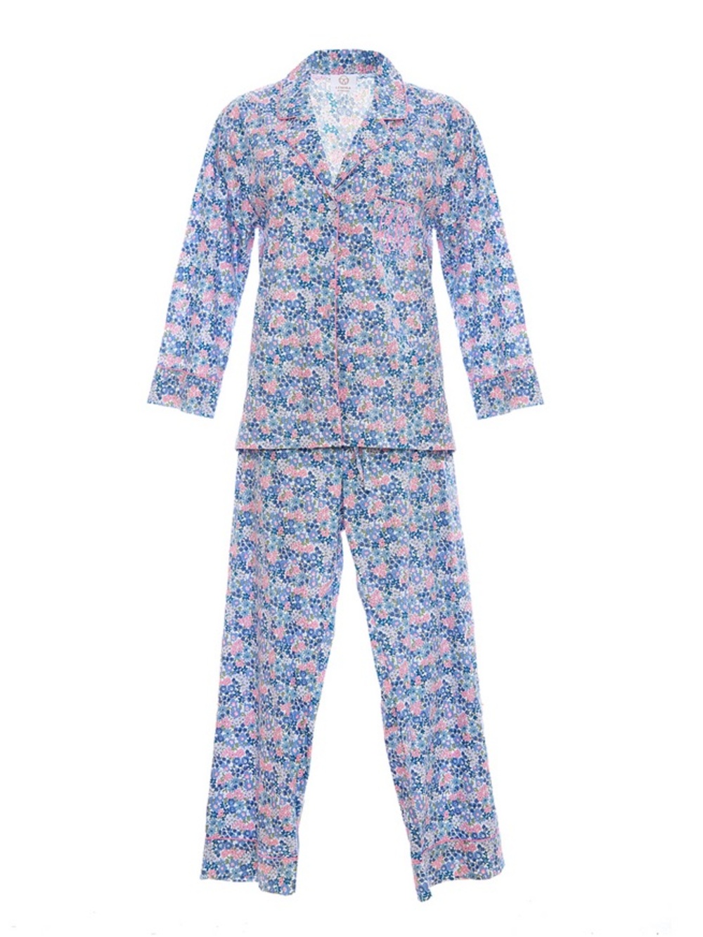 SET! Lenora Diana Yang Blueberry Floral Classic Pajama Set women’s Large. 18